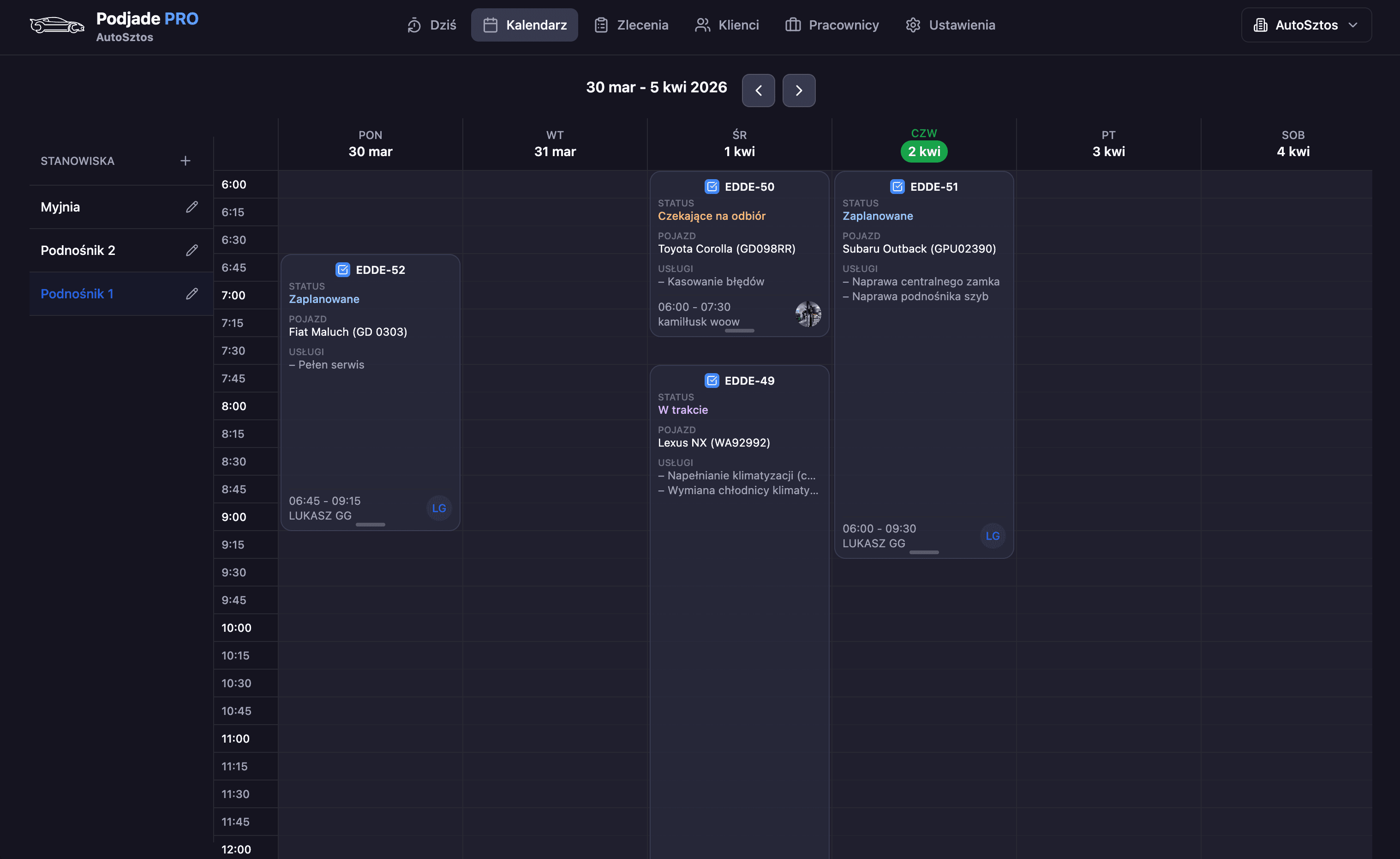 Panel zarządzania Podjade PRO